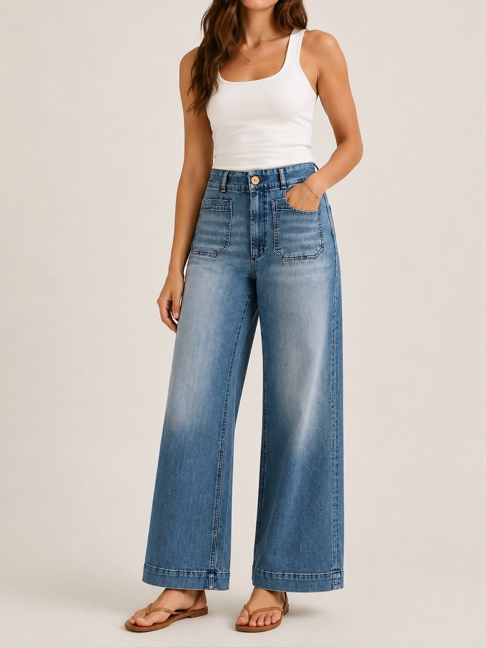 Maeve Anthropologie The Colette Wide Leg Jeans Light Wash Stretch Size 31
